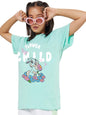 Bewakoof Official Looney Tunes Merchandise Bunny Womens Graphic Print Boyfriend Fit Half Sleeve Round Neck Cotton Jersey T-Shir