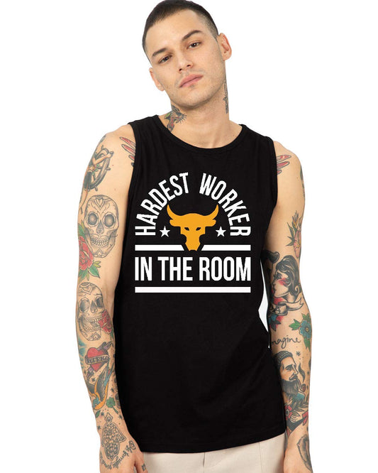 Veirdo Mens Cotton Regular Fit Sleeveless T-Shirt