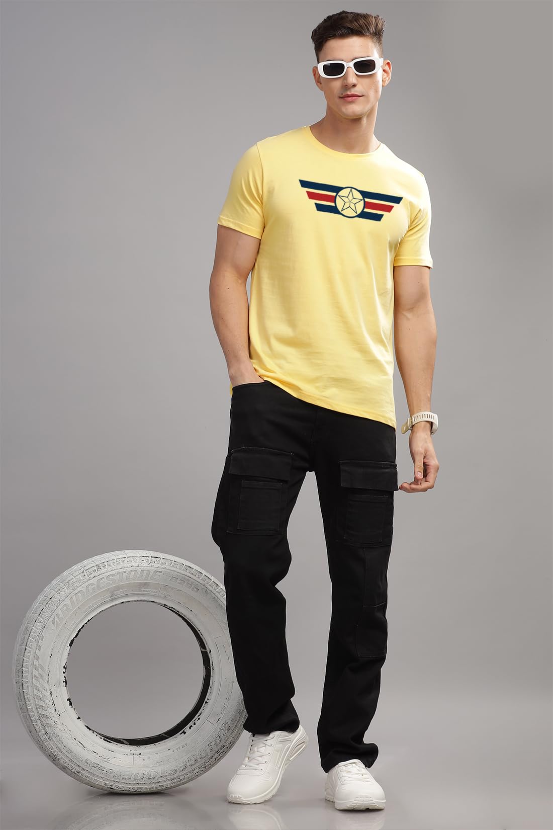 ADRO Tshirt for Men | Printed T Shirt for Men | 100% Cotton T-Shirt |Printed T Shirt | T-Shirts | RN24-CAP-LY