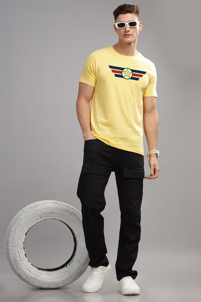 ADRO Tshirt for Men | Printed T Shirt for Men | 100% Cotton T-Shirt |Printed T Shirt | T-Shirts | RN24-CAP-LY