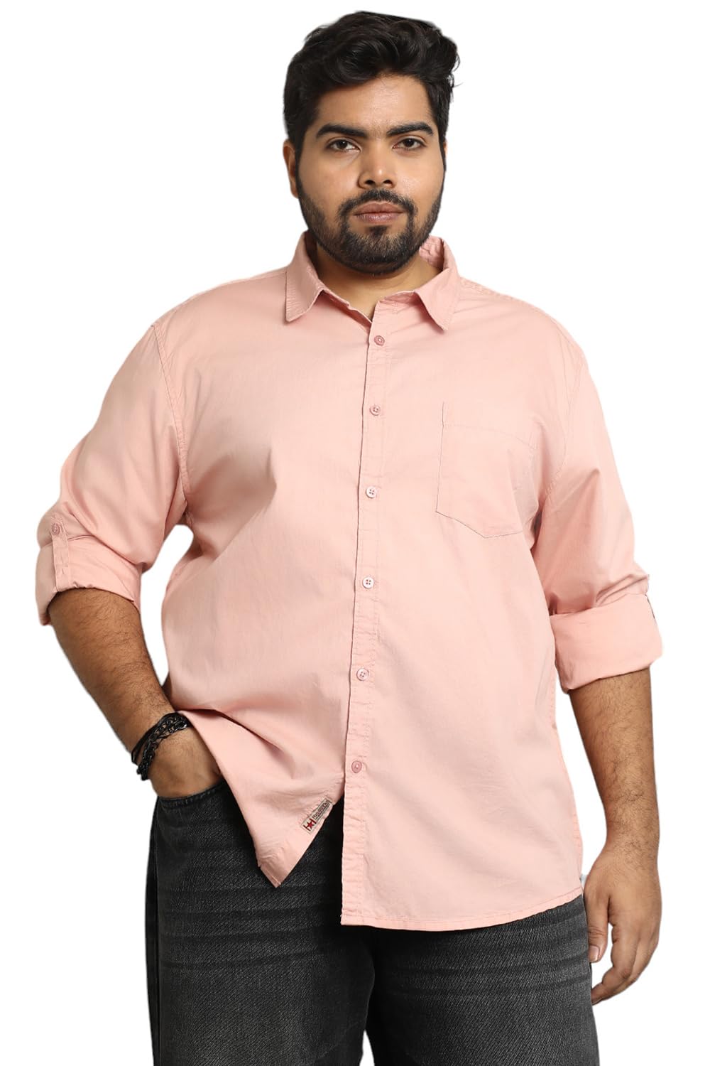 High Star MenS Regular Fit Shirt (Hsmshs24F13_Jun_Pink