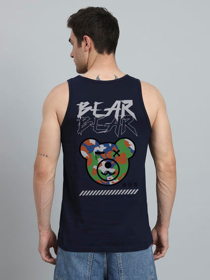 Peppyzone Mens S to 5XL Stylish Cotton Printed Vests for Men | Round Neck, Slim Fit, Sleeveless T-Shirt Vest for Men | Casual I