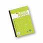 Anupam Refill Writing Notepad A4 Lined Paper Wide Ruled 80 Sheets Notepad, One Side Glue Bound, 2 Hole Punched Notebook with Str