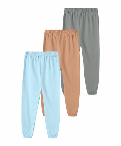 SHODOX Girls Cotton Blend Printed Regular fit Track Pants (Pack of 3)