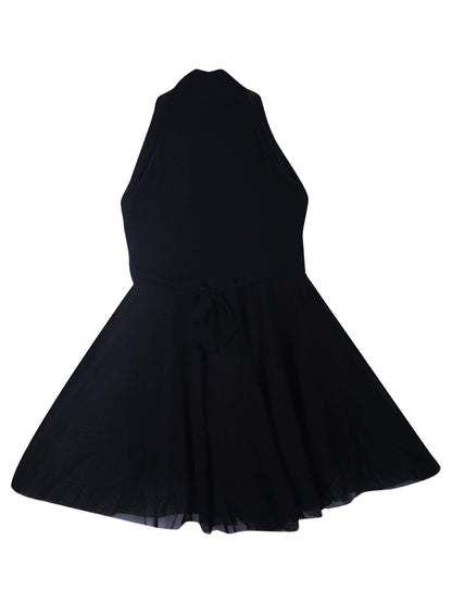 Aarika Girls Self Design Birthday Special Frock Black