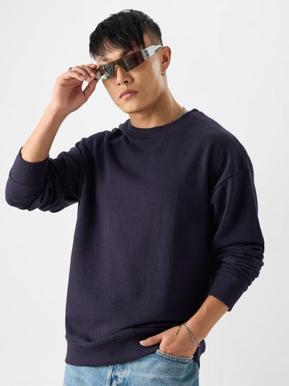 The Souled Store TSS Originals: Berry Blockbuster Men Oversized Sweatshirts Sweatshirts Hoodies Pullovers Crewneck Hooded Zip-Up