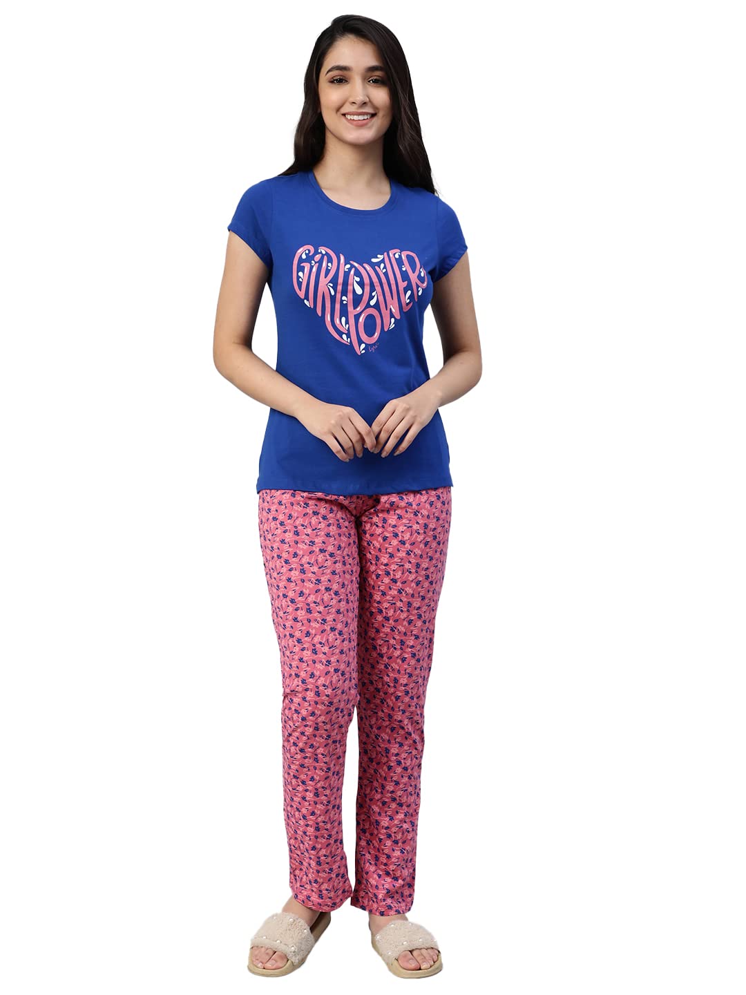 Lyra 701 Premium Cotton Printed Night Suit For Women