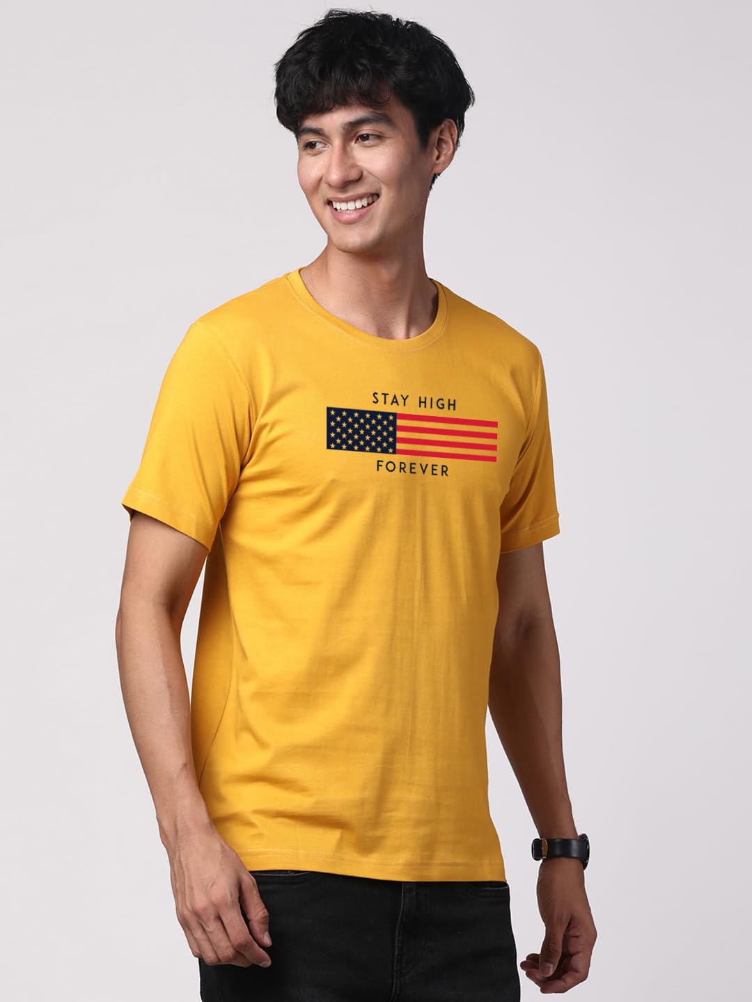 ADRO Mens Flag Printed Cotton T-Shirt_RN24-L2-FLAG-MU