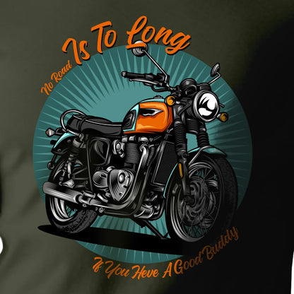 Peppyzone Mens Regular Fit T-Shirt (PZ-RT-Biker 1-5_Olive2