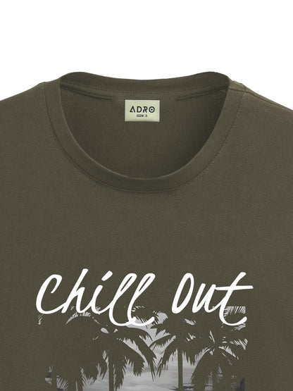 ADRO Mens Nature Graphic Tshirt - Premium Cotton T-Shirt with Stunning Nature Design - Best for Outdoor Enthusiasts Print Olive