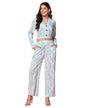 Tagdo Women'S Co-Ords Printed Dress Set (Shirt-Pair-5150-Sky-Xxl)