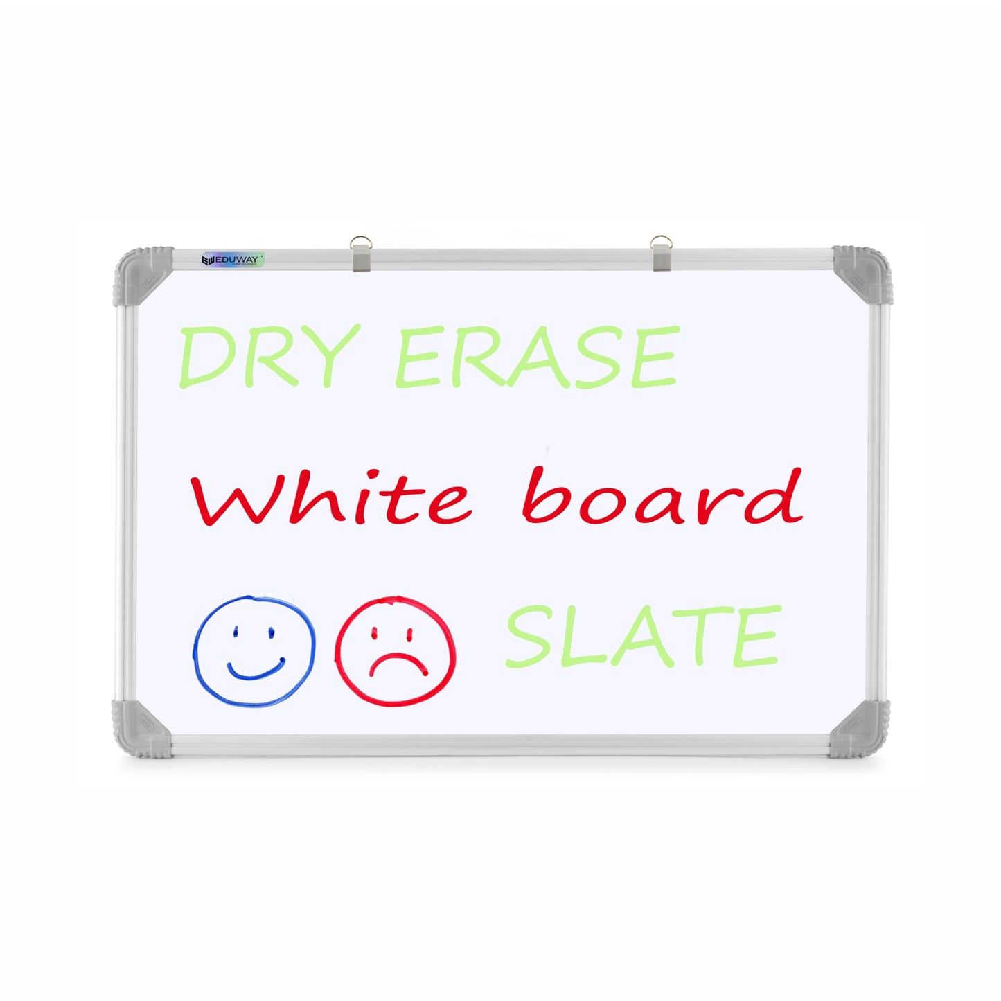 Eduway Non Magnetic 2 in 1 Learn N Write 1x2 Feet Slate for Kids | Double Sided Front for Chalk & Reverse Dry Erase Marker Board