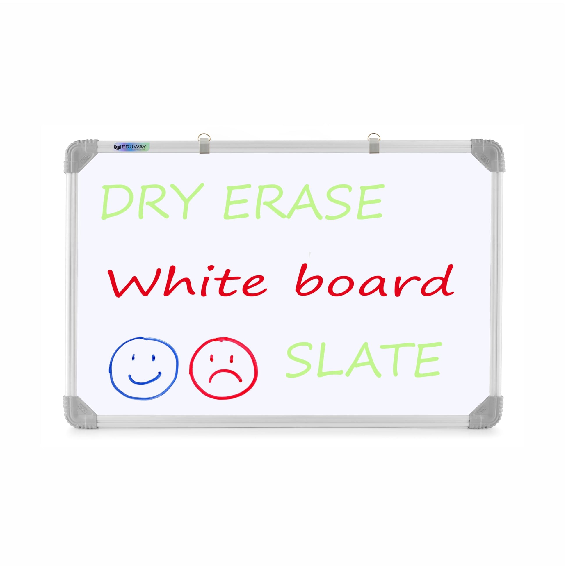 Eduway Non Magnetic 2 in 1 Learn N Write 1x2 Feet Slate for Kids | Double Sided Front for Chalk & Reverse Dry Erase Marker Board