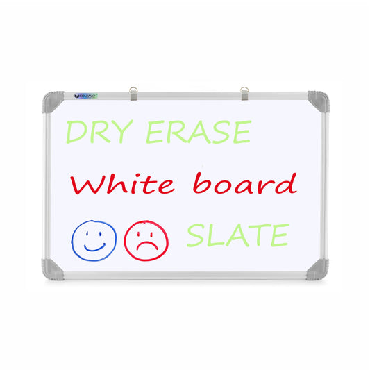 Eduway Non Magnetic 2 in 1 Learn N Write 1x2 Feet Slate for Kids | Double Sided Front for Chalk & Reverse Dry Erase Marker Board