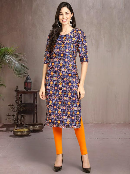 Pinkmint Elegant Printed Crepe KurtiS For WomenS (Pack Of 5)