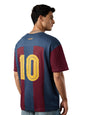 The Souled Store FCB: Number 10 Men and Boys Short Sleeves Round Neck Embroidered Cotton Lightweight Casual Streetwear Comfortab