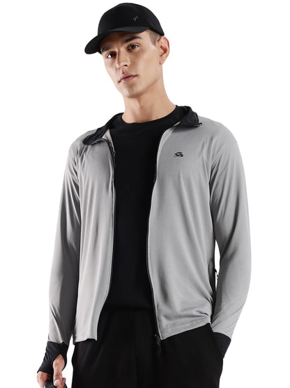 ADRO Sunscreen Jacket for Men UV Sun Advanced Protection Running Jackets For Men Biker Jackets with Zipper Sports jacket for men
