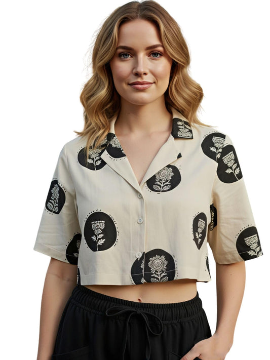 Greciilooks Regular Fit Women Top (Gl-Fs-W8001_Beige