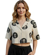 Greciilooks Regular Fit Women Top (Gl-Fs-W8001_Beige