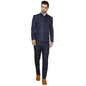 WINTAGE Mens Poly Viscose Blue Three Piece Suit-3pc1545