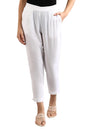 Aurelia Women's White Solid Women Trousers (Size: XL)-ACR60015-601658