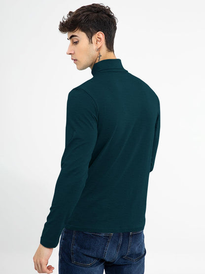 Noble Monk Mens Round Neck Printed T-Shirt |Drop Shoulder Oversized Tshirt | Loose Fit Tshirt For Men Teal Melange