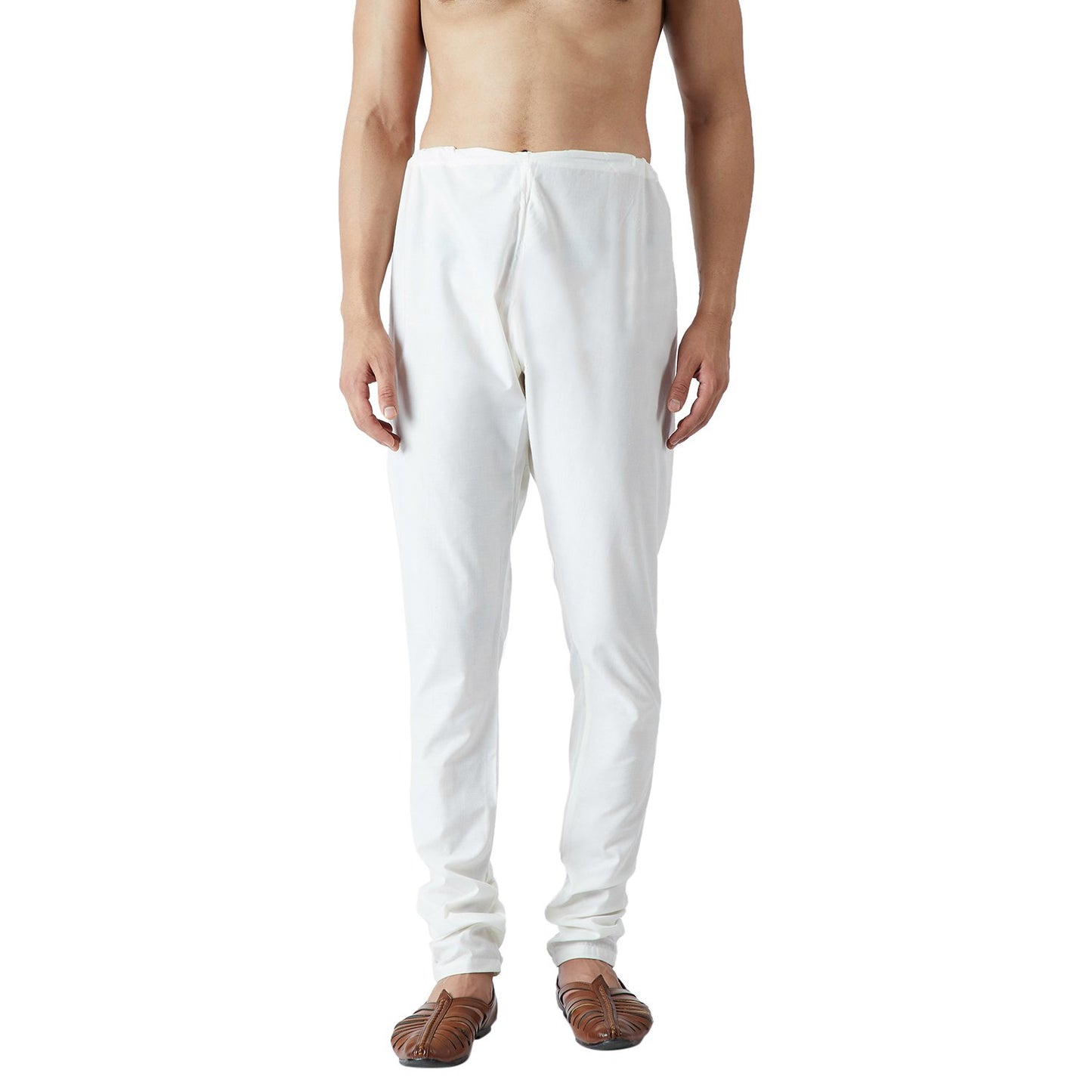 SOJANYA (Since 1958, Mens White Churidaar Pyjama, 100% cotton, Size: FreeSize