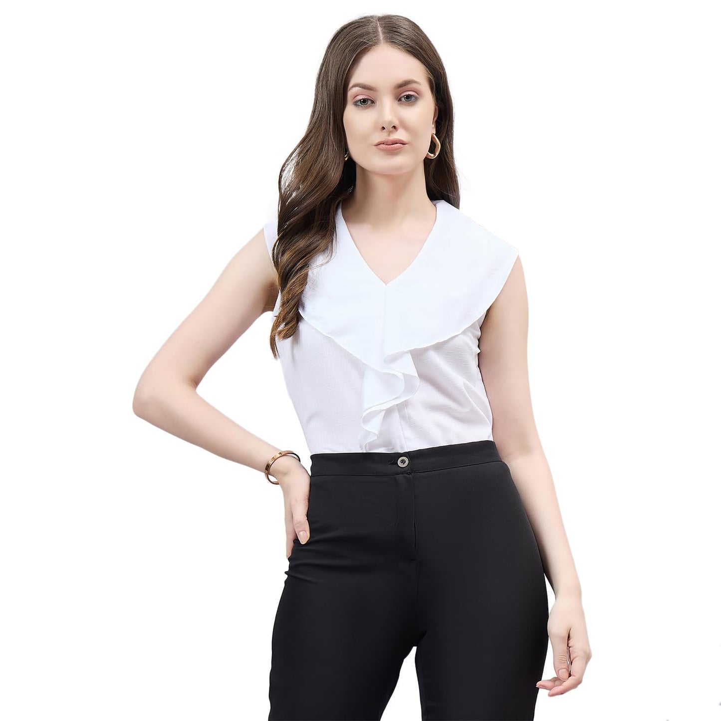 Style Quotient Women White Sleeveless Top