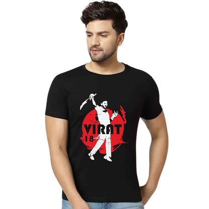 Uniplanet Store MenS Cotton T Shirt With Half Sleeves Round Neck Graphic Virat Prints Regular Fit And Standard Length Multicolo