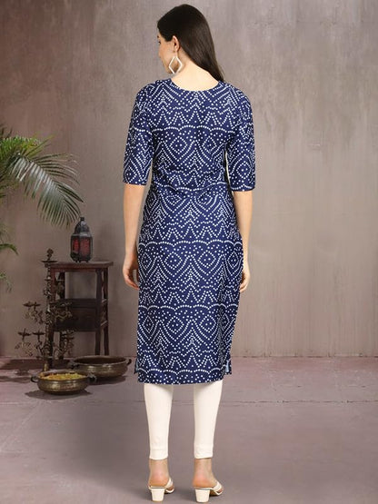 Pinkmint Elegant Printed Crepe KurtiS For WomenS (Pack Of 5)