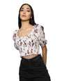 OOMPH! Crop Tops for Women, White - mt654