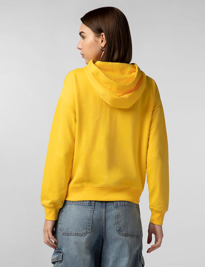 FYLTR Womens Casual Hoodie with Stripe Tape - Rib Hem & Cuff | Drop Shoulder | Casual Winterwear for Women Mellow Yellow