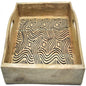 Hand-Carved Wooden Breakfast Serving Tray with Handle-Dining Serve-Ware Accessories  - 15 x 10 Inches