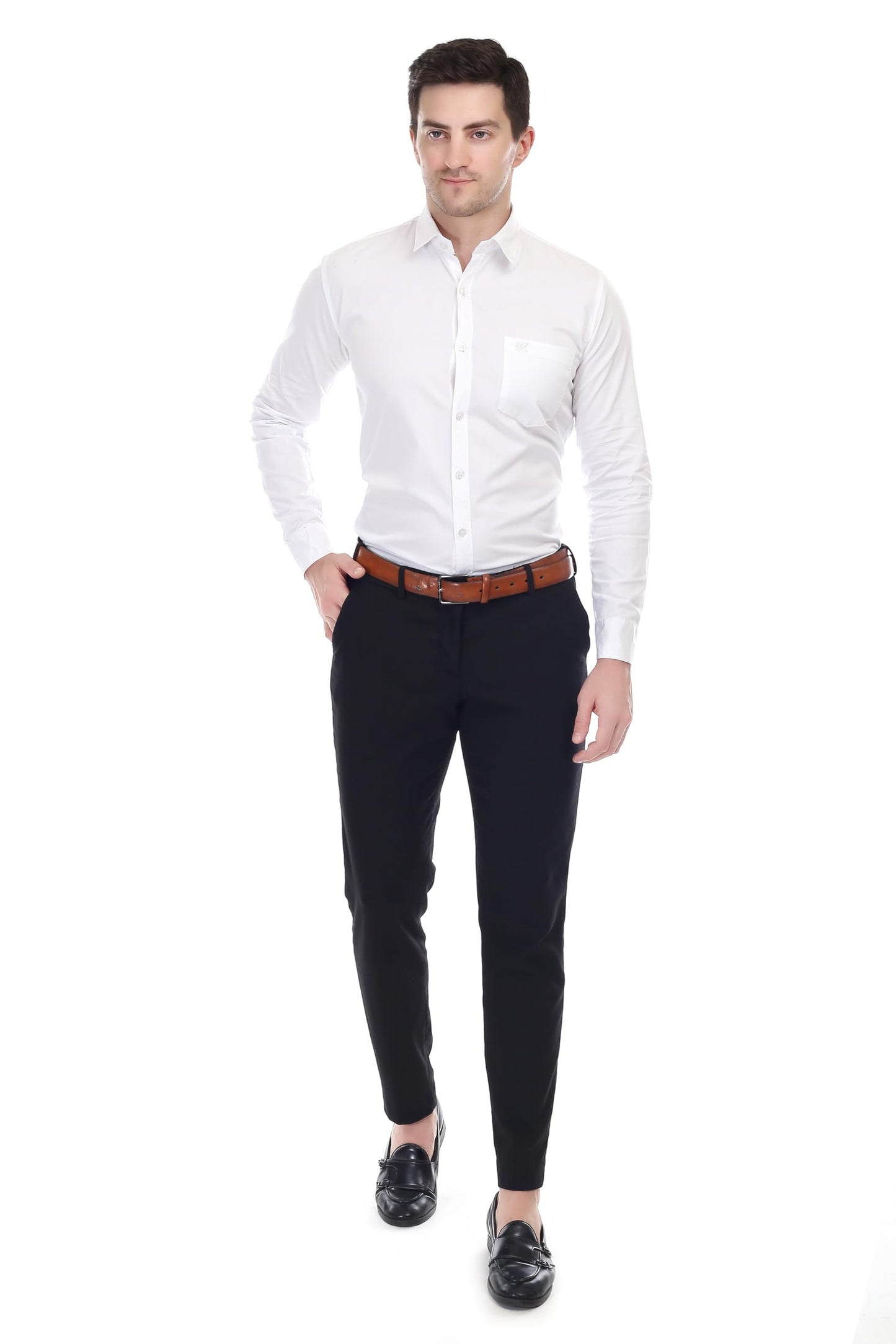 Xjarvis Clifton Men’s Regular Fit Cotton Blend Full Sleeve Shirt with Pocket – Casual & Formal