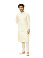 Manyavar Mens White Spandex Trouser
