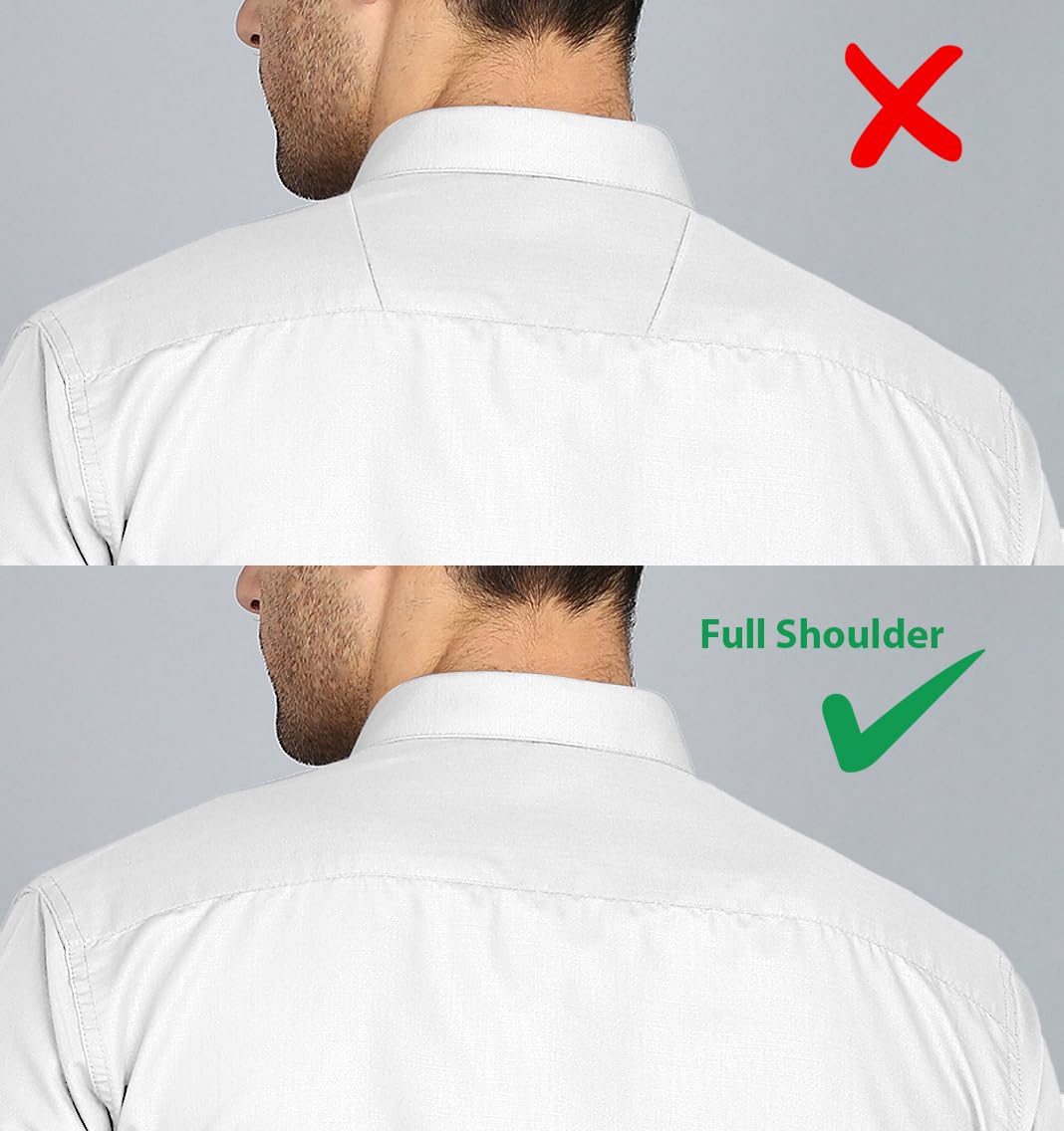 Mildin MenS Regular Cotton Blend White Slim Fit Solid Button Down Spread Collar Full Sleeve Curved Hemline Formal Shirt With On