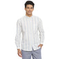 Fabindia Men Collar Cotton Striped Casual Shirt Chinese_M White