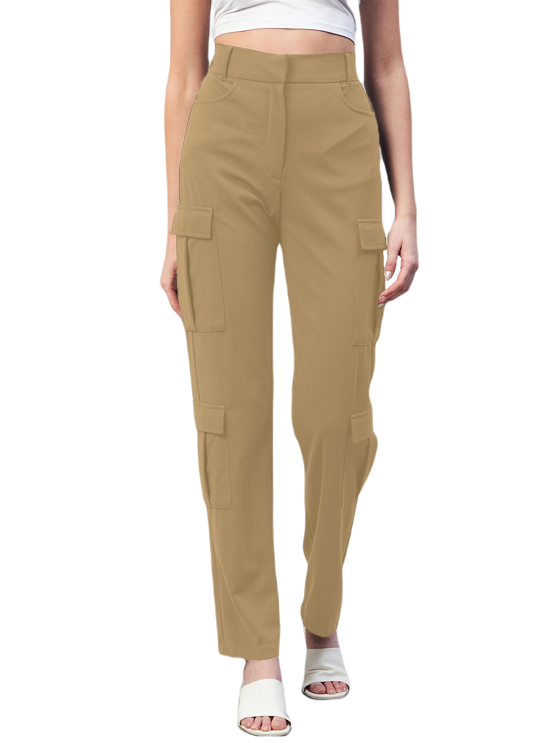 Rare Womens Regular Casual Pants (EP7075D_Khaki
