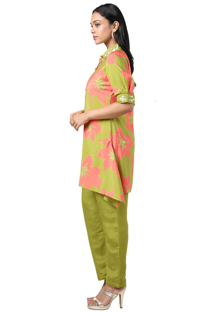 Soch Womens Muslin Kurta Set (CWS5KS10774B_Sap Green
