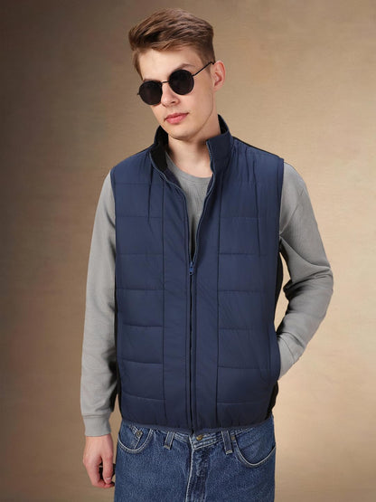 Dennis Lingo Men Solid Polyester Regular Fit Sleeveless Gilet Jacket