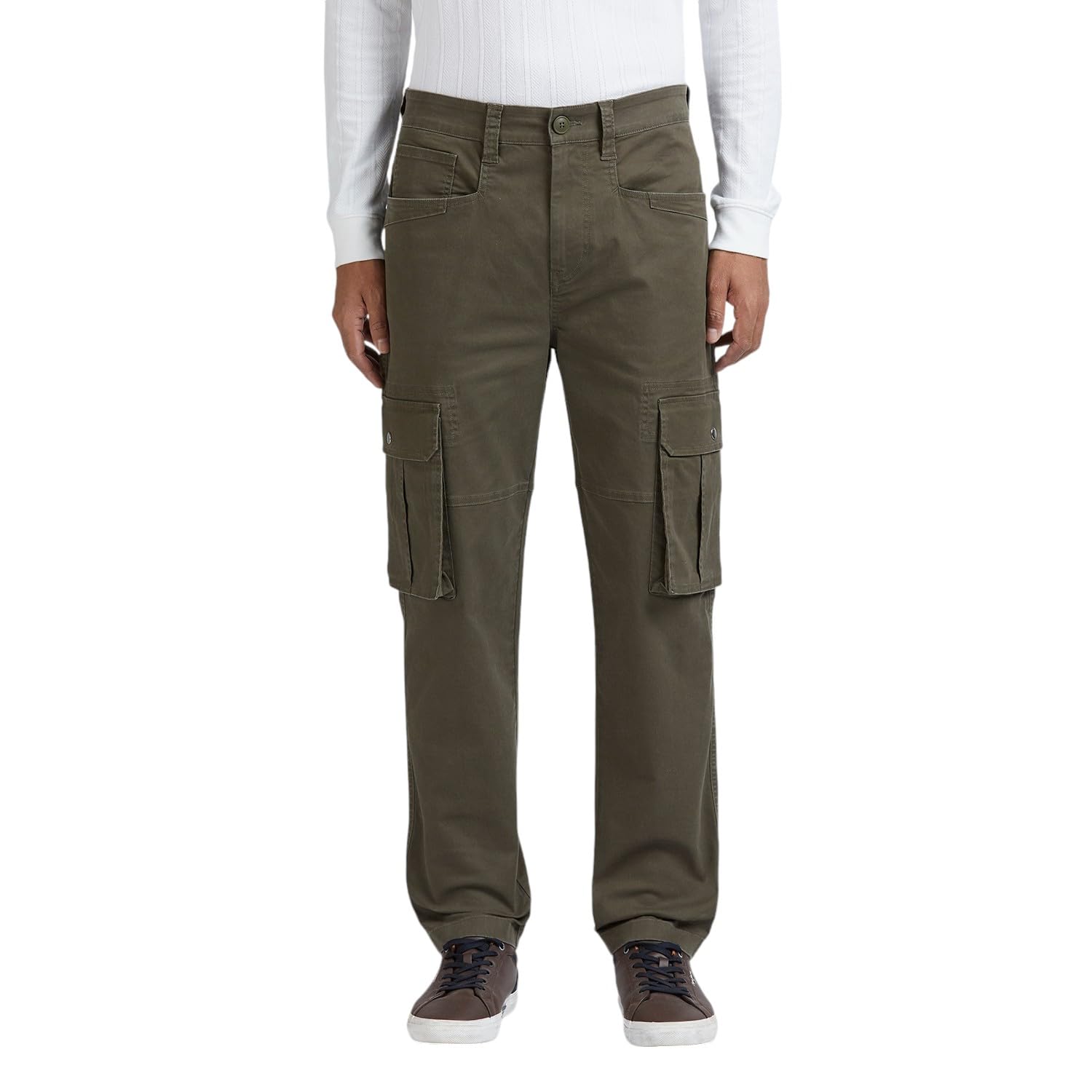 Pepe Jeans Olive Mid Waist Overdyed Cargo