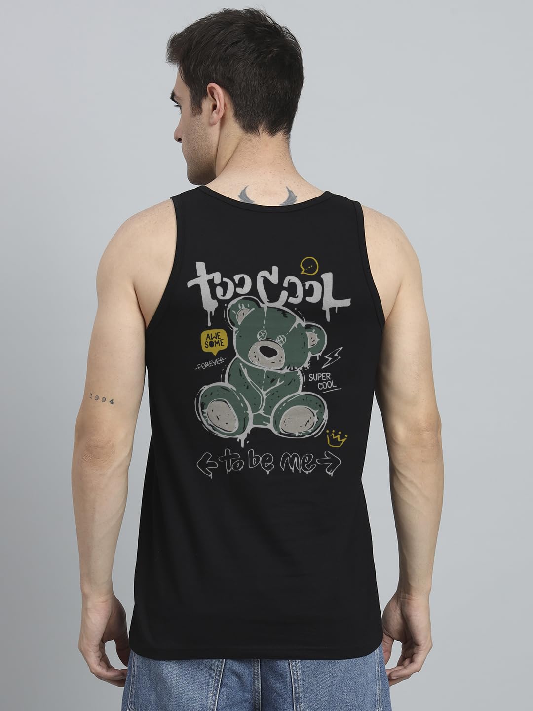 Peppyzone Mens Regular Fit Vest (TT-Teddy16FB20FB_Black2