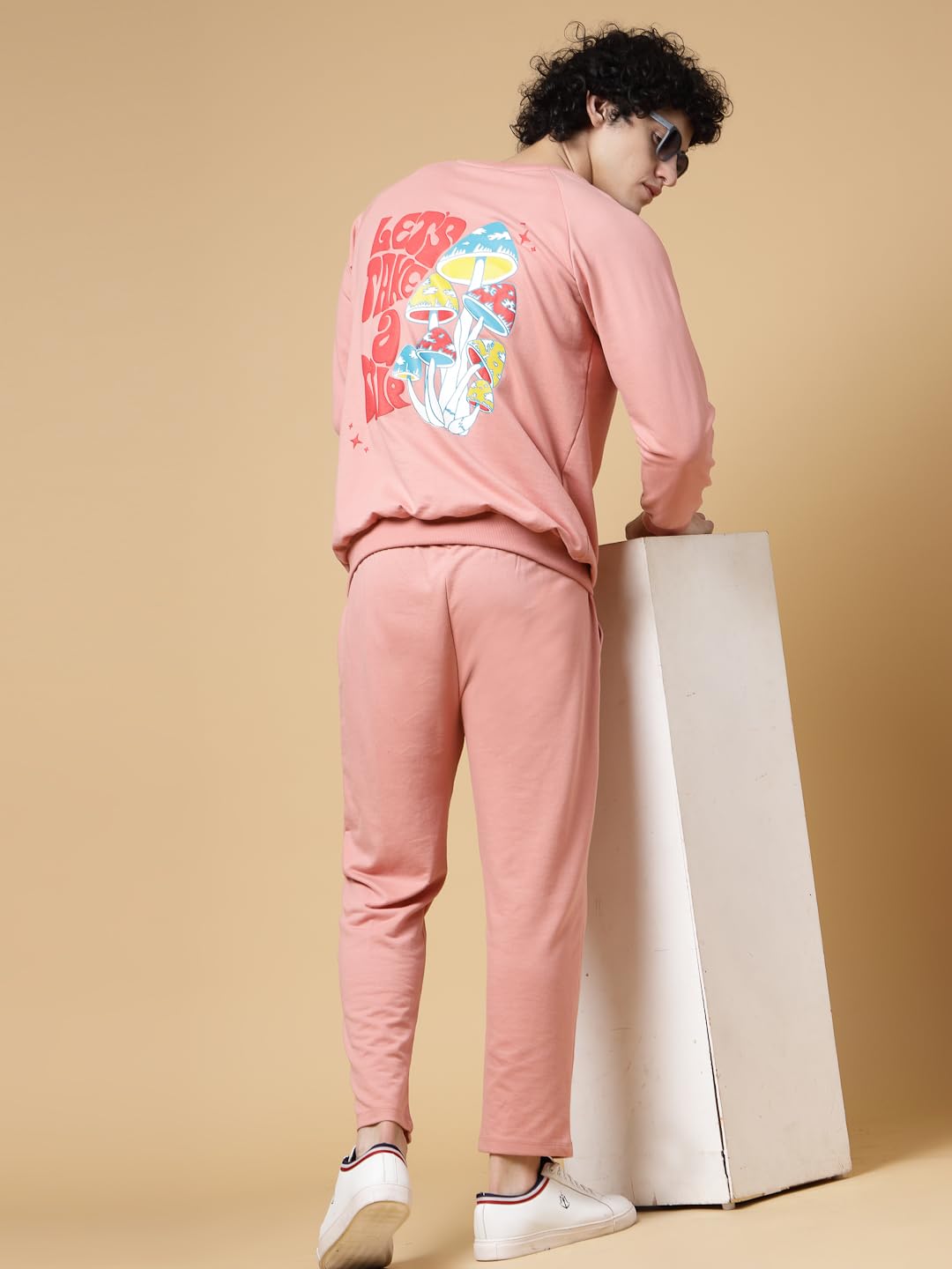Rigo Cotton Terry Full Sleeves Oversized Co-ord Set for Men | Puff Print Track Suit Set for Men | Fashionable Winter Wear Co-ord