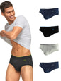 XYXX Mens Underwear Uno IntelliSoft Antimicrobial Micro Modal Brief Pack of 5 (Heather Grey ; Dress Blue ; Black ; Coral Grey ;