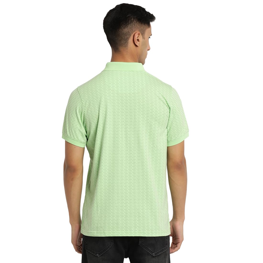 Turtle Men 100% Cotton Slim Fit Green Polo T-Shirt