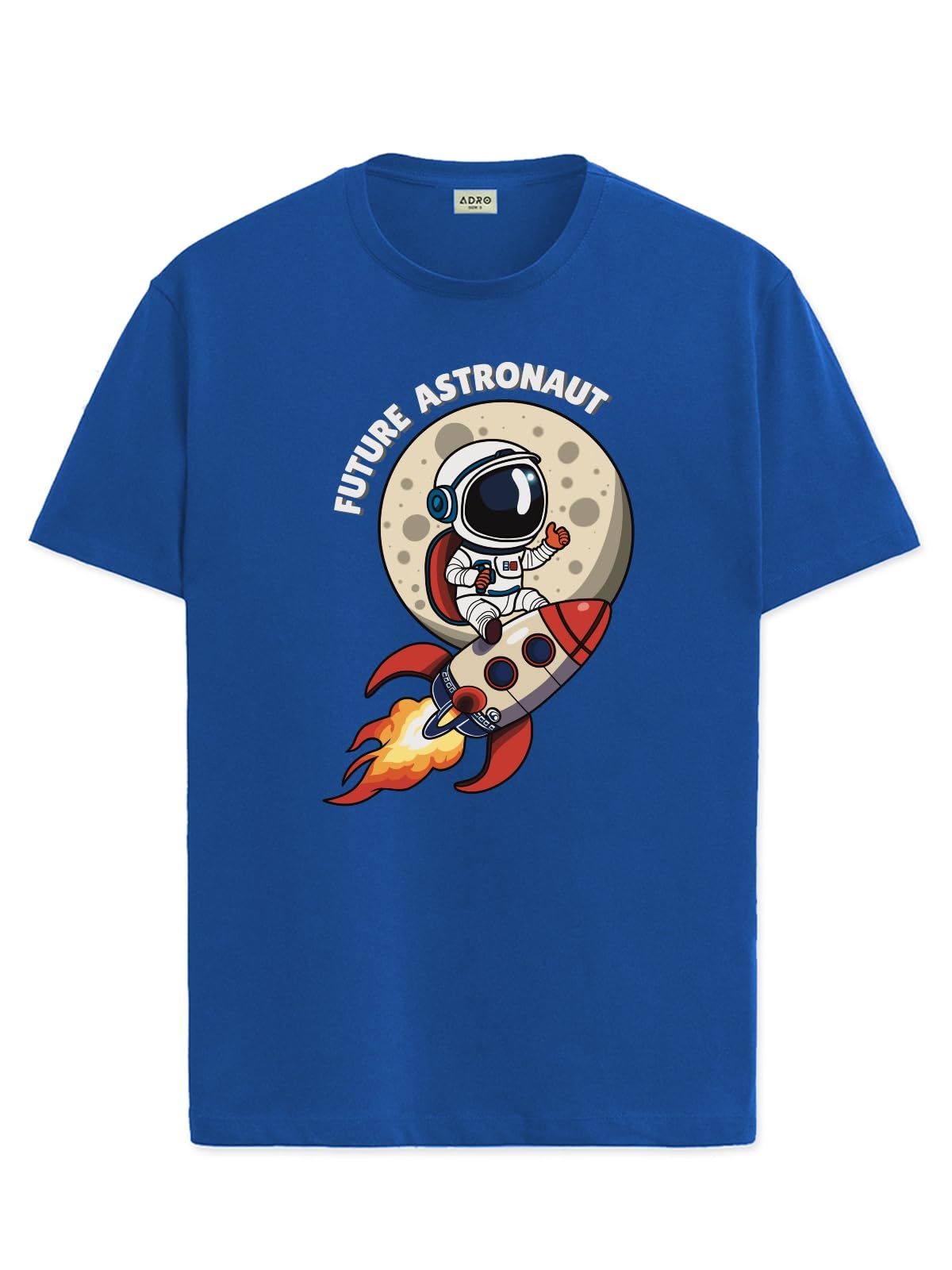 ADRO T Shirts for Boys & Girls | Astronaut Printed T-Shirt | Ages 3-14 | 100% Cotton Round Neck Tshirt for Boys |KRN-L2-ASTRO-RB