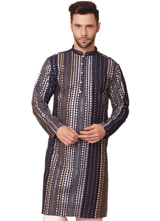 Jompers Mens Mirror Work Kurta