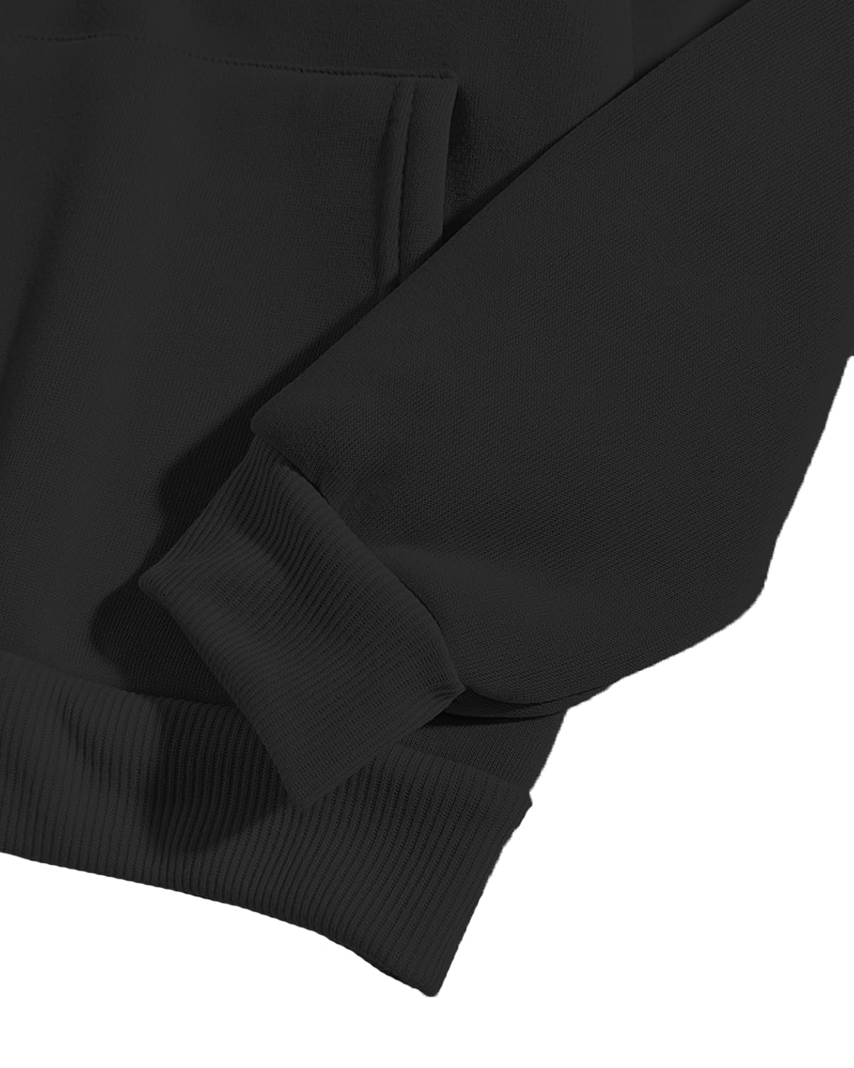 ADRO Men's Cotton Hooded Hoodie (H20-M-DBA-BL_Black)