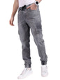 The Indian Garage Co Men Regular Fit Solid Mid-Rise Stretchable Denim Cargo Joggers
