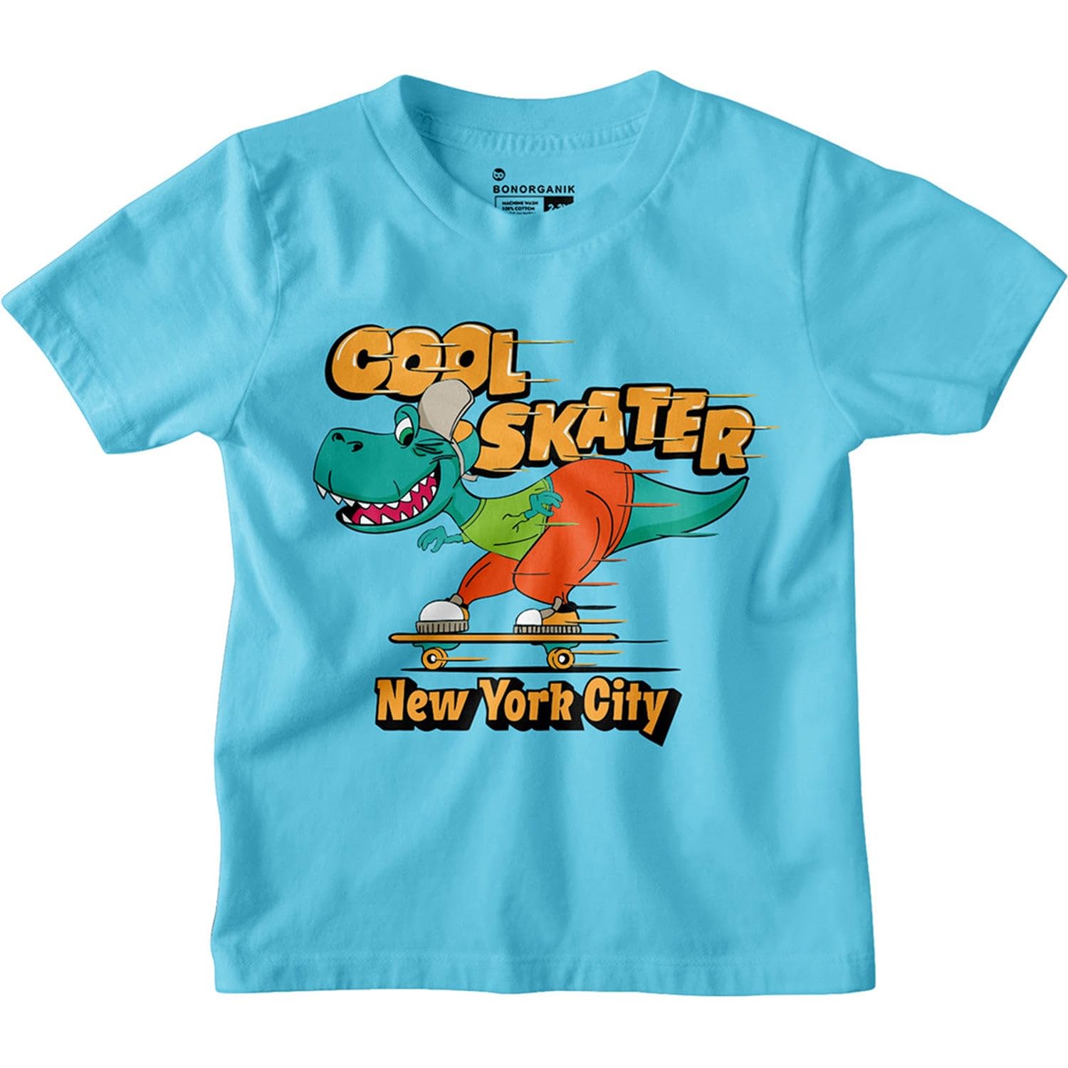 Bon Organik Boys Regular Fit T-Shirt (BON12198_Blue